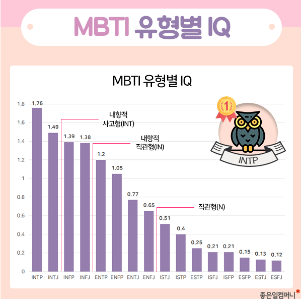MBTI 지능순위 총정리! 검증을 위한 서울대학교 MBTI 비율까지 알아보기